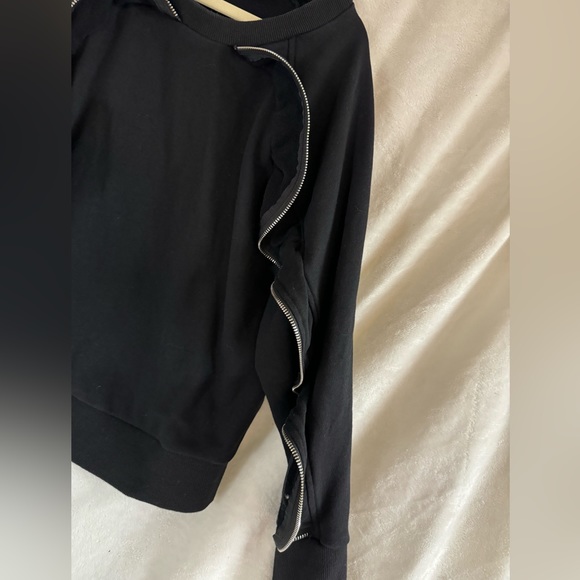 Stellah ruffle zipper sweatshirt top - Picture 4 of 6